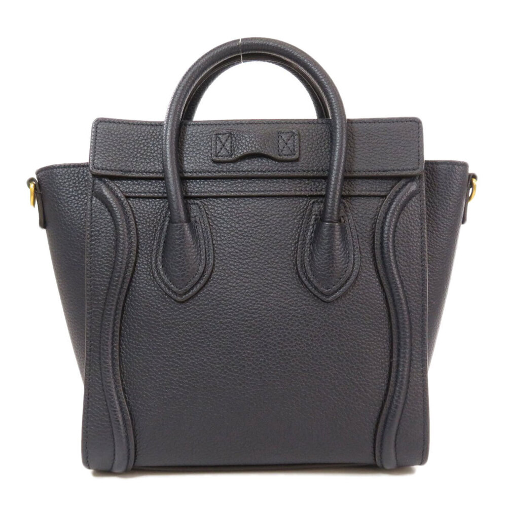 Celine Handbag Shopper Calfskin Luggage Black